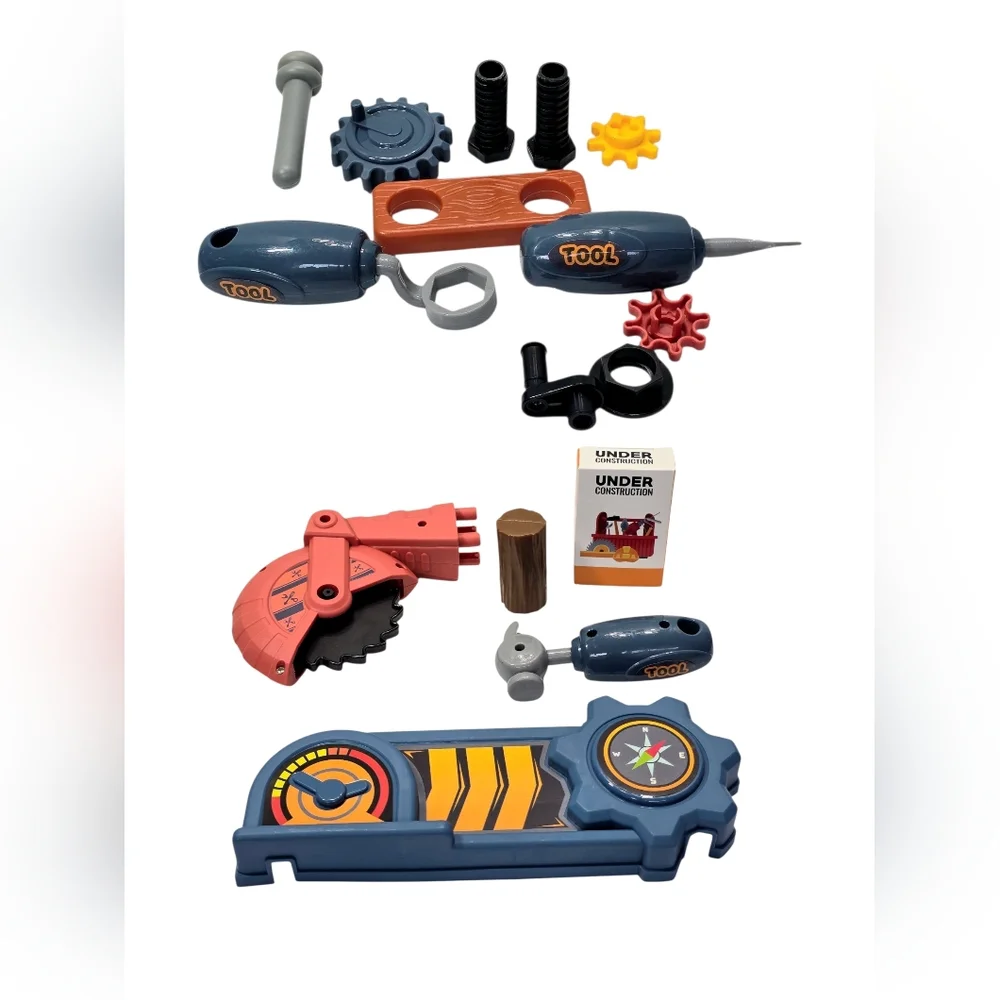 3-in-1 Kids Tool Set Backpack Playset & Toddler Engineer Workshop Kit